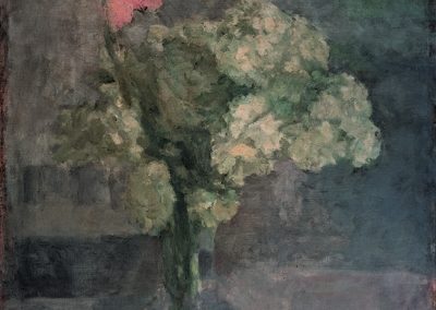 Natura morta, ortensie e iris